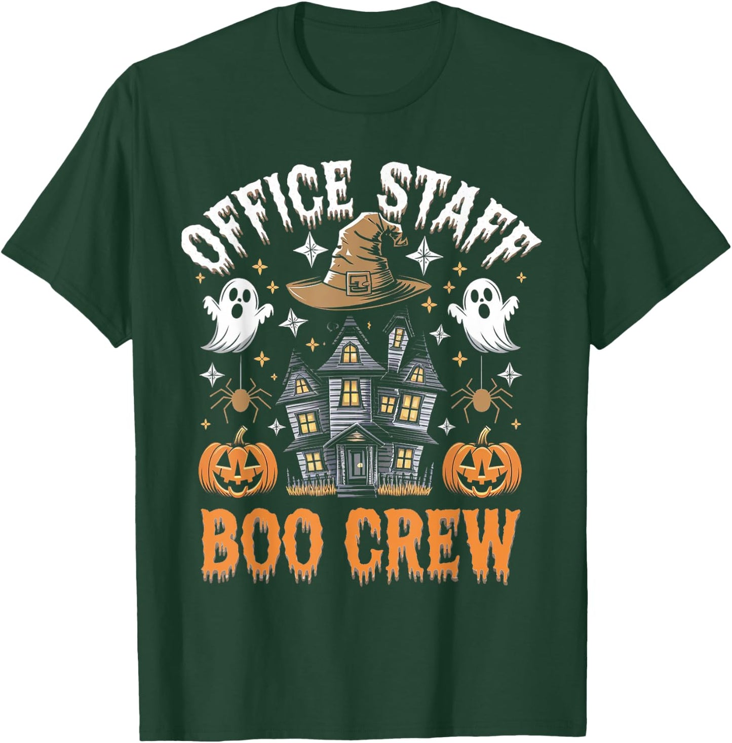 Office Staff Boo Crew Funny Halloween Matching Costume T-Shirt - T-Shirt | Forest