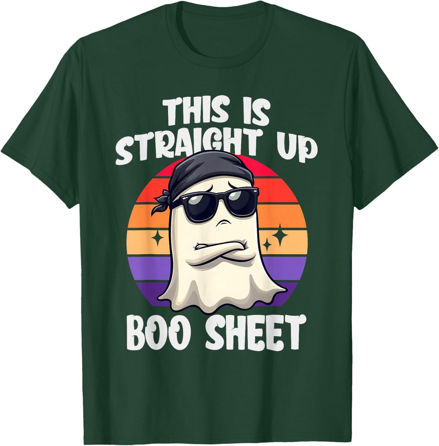 This Is Straight Up Boo Sheet Sarcastic Ghost Halloween Boys T-Shirt - T-Shirt | Forest
