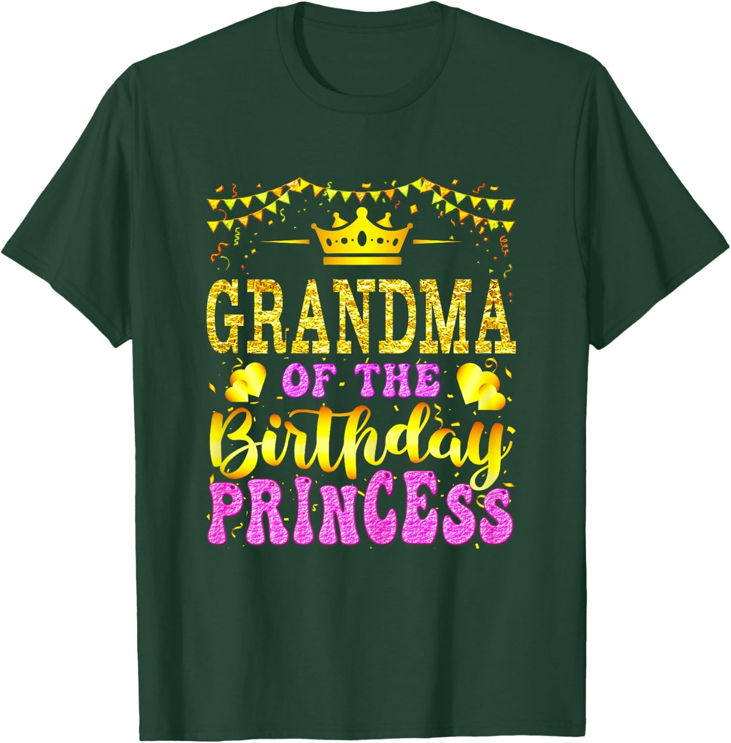 Grandma Of The Birthday Princess Party Matching Family T-Shirt - T-Shirt | Forest