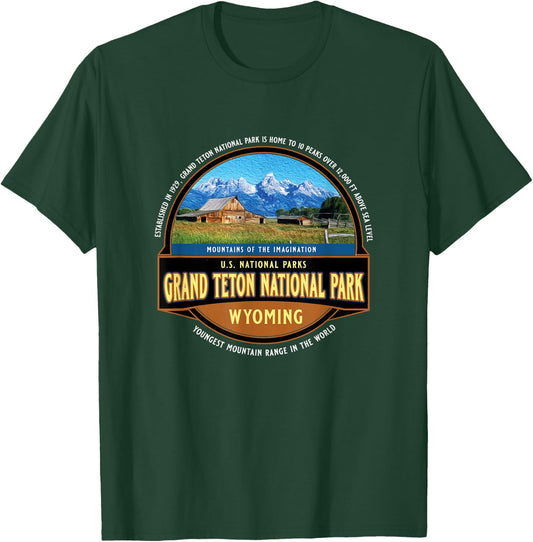 Grand Teton National Park Wyoming USA Mountains Souvenir T-Shirt - T-Shirt | Forest