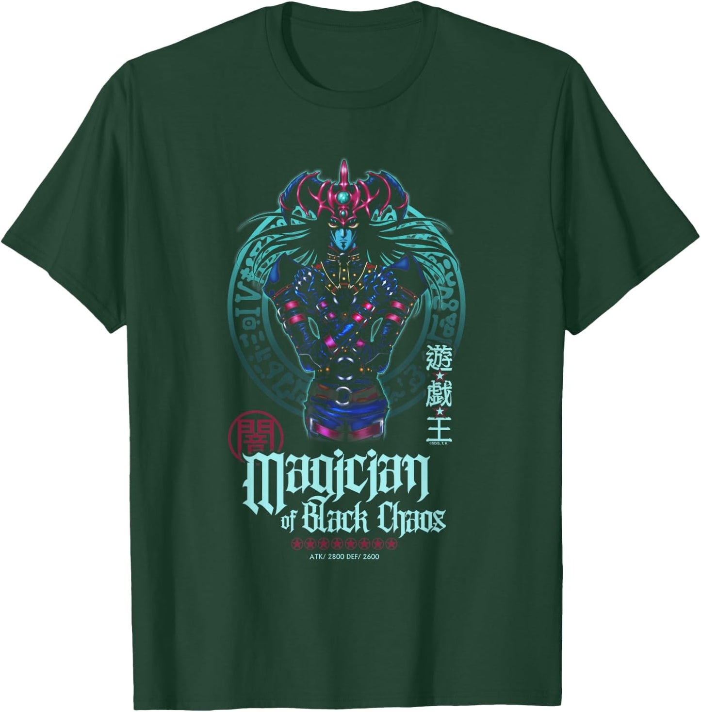 Yu-Gi-Oh! Magician of Black Chaos Kanji Portait Card Anime T-Shirt - T-Shirt | Forest
