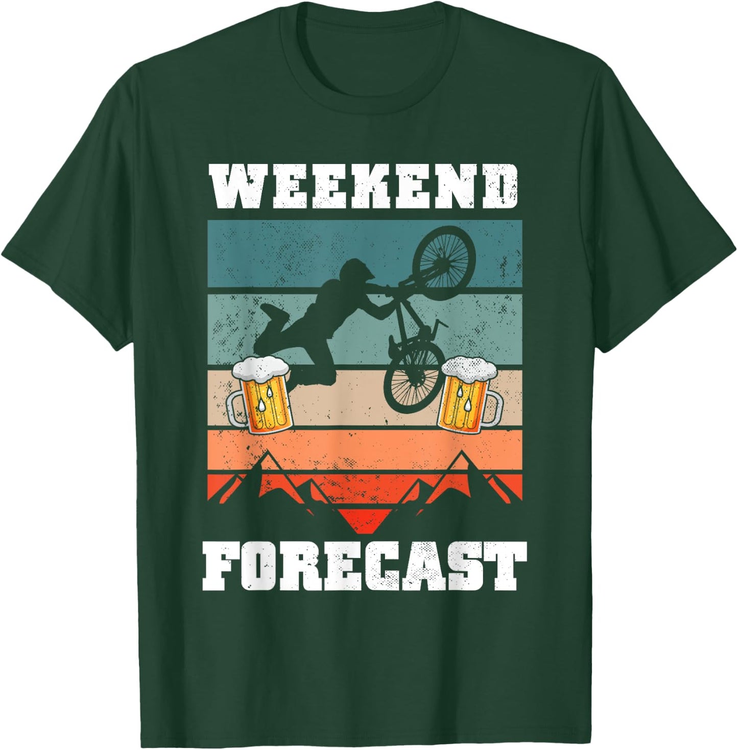 Mountain Biking and Beer Funny MTB Gift T-Shirt - T-Shirt | Forest