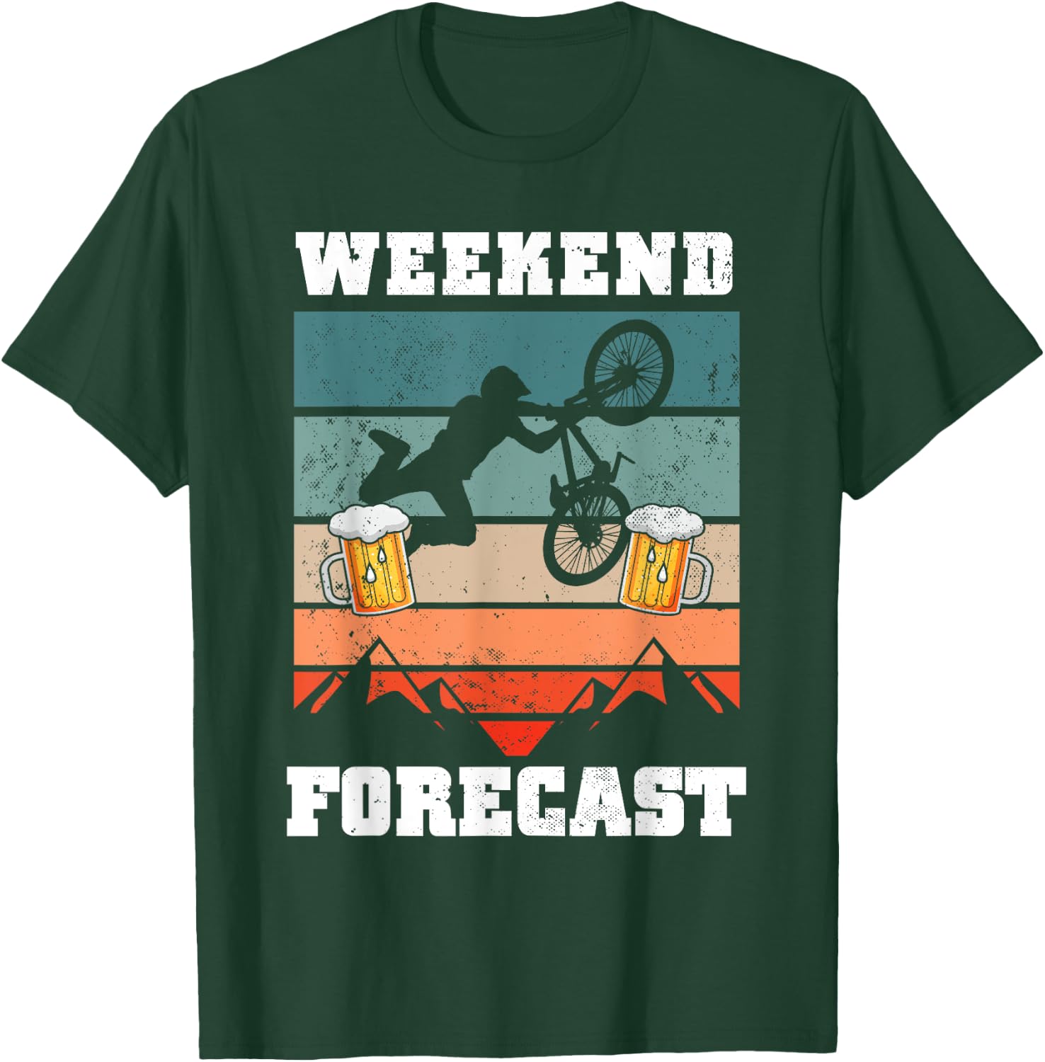 Mountain Biking and Beer Funny MTB Gift T-Shirt - T-Shirt | Forest