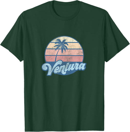 Ventura California CA T Shirt Vintage 70s Retro Surfer T-Shirt - T-Shirt | Forest