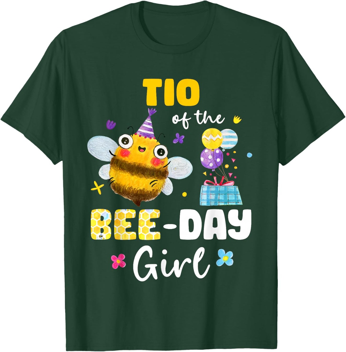 Tio Of Bee-Day Girl Birthday Party Matching Family T-Shirt - T-Shirt | Forest