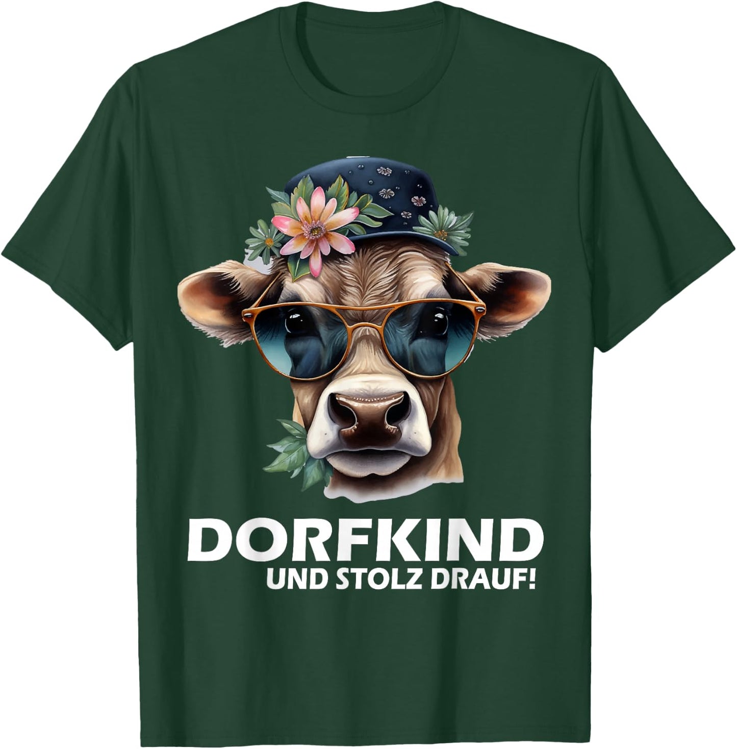 Farmers Cute Cow for Children Village Child Gift Girls , black T-Shirt - T-Shirt | Forest