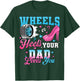 Wheels Or Heels Your Dad Loves You Gender Reveal Party T-Shirt - T-Shirt | Forest