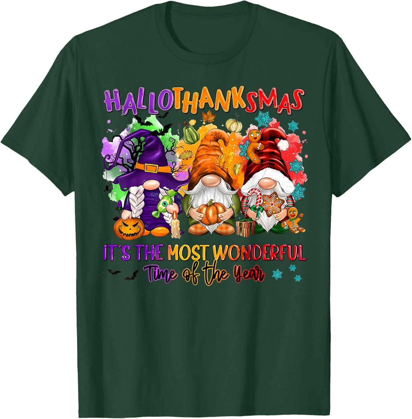 Hallothanksmas It's The Most Wonderful Time Of The Year T-Shirt - T-Shirt | Forest