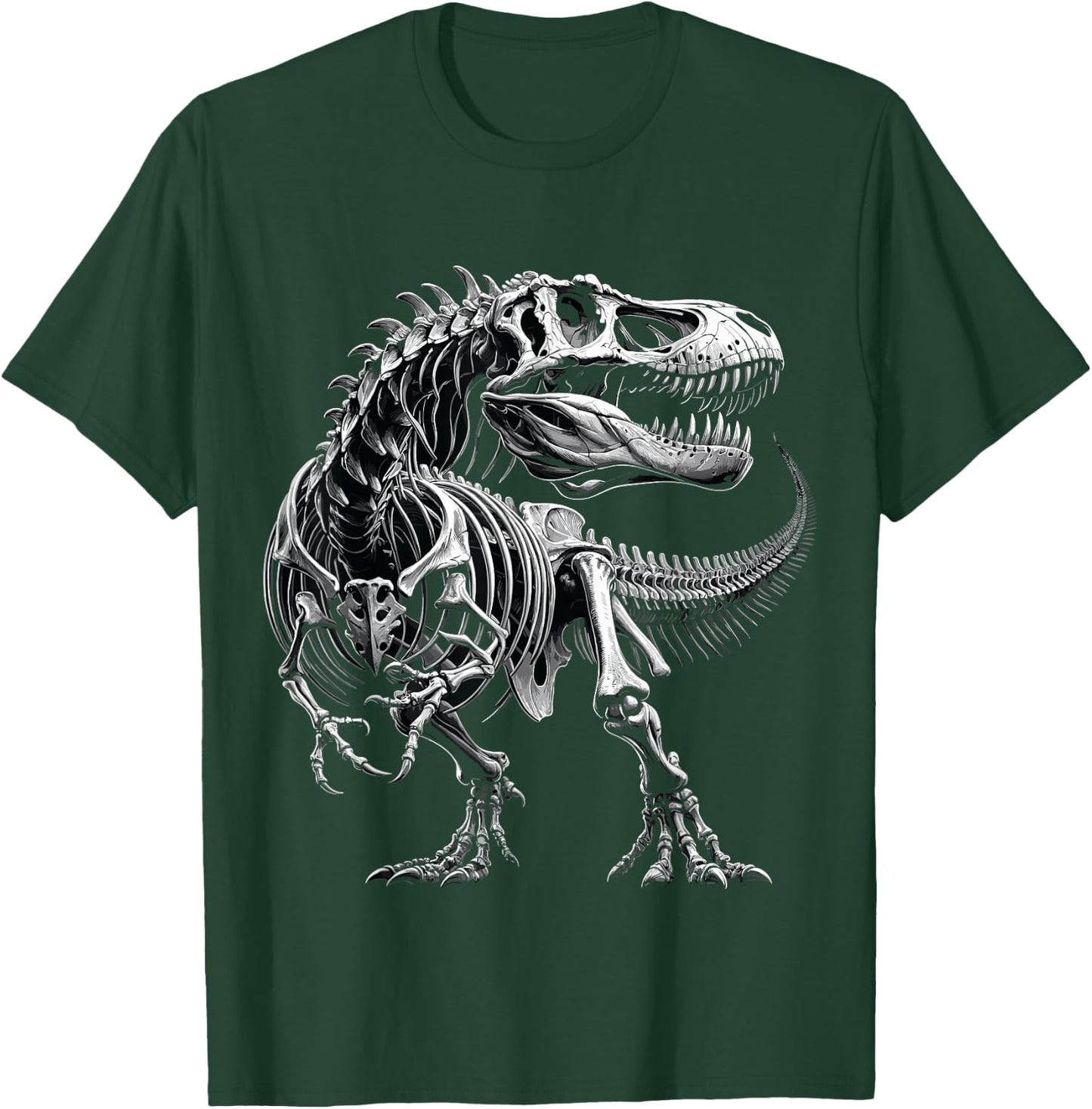 T-Rex Fossil Skeleton Dinosaur Bones Paleontologist T-Shirt - T-Shirt | Forest
