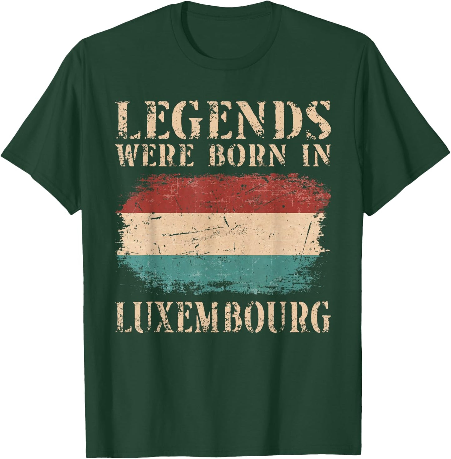 Vintage Design Luxembourg Flag , black, s T-Shirt - T-Shirt | Forest