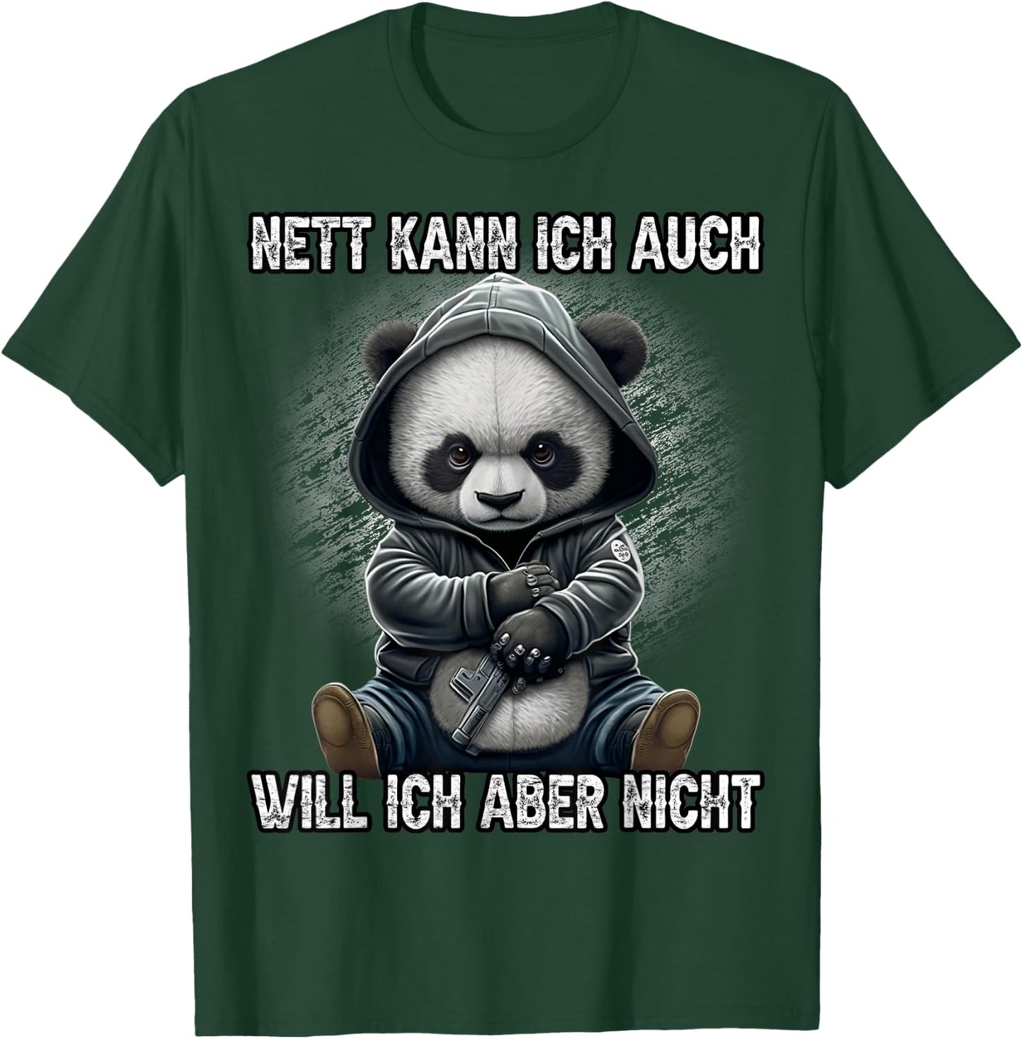 Nett kann ich auch will ich aber nicht Lustiges Panda Anime T-Shirt - T-Shirt | Forest