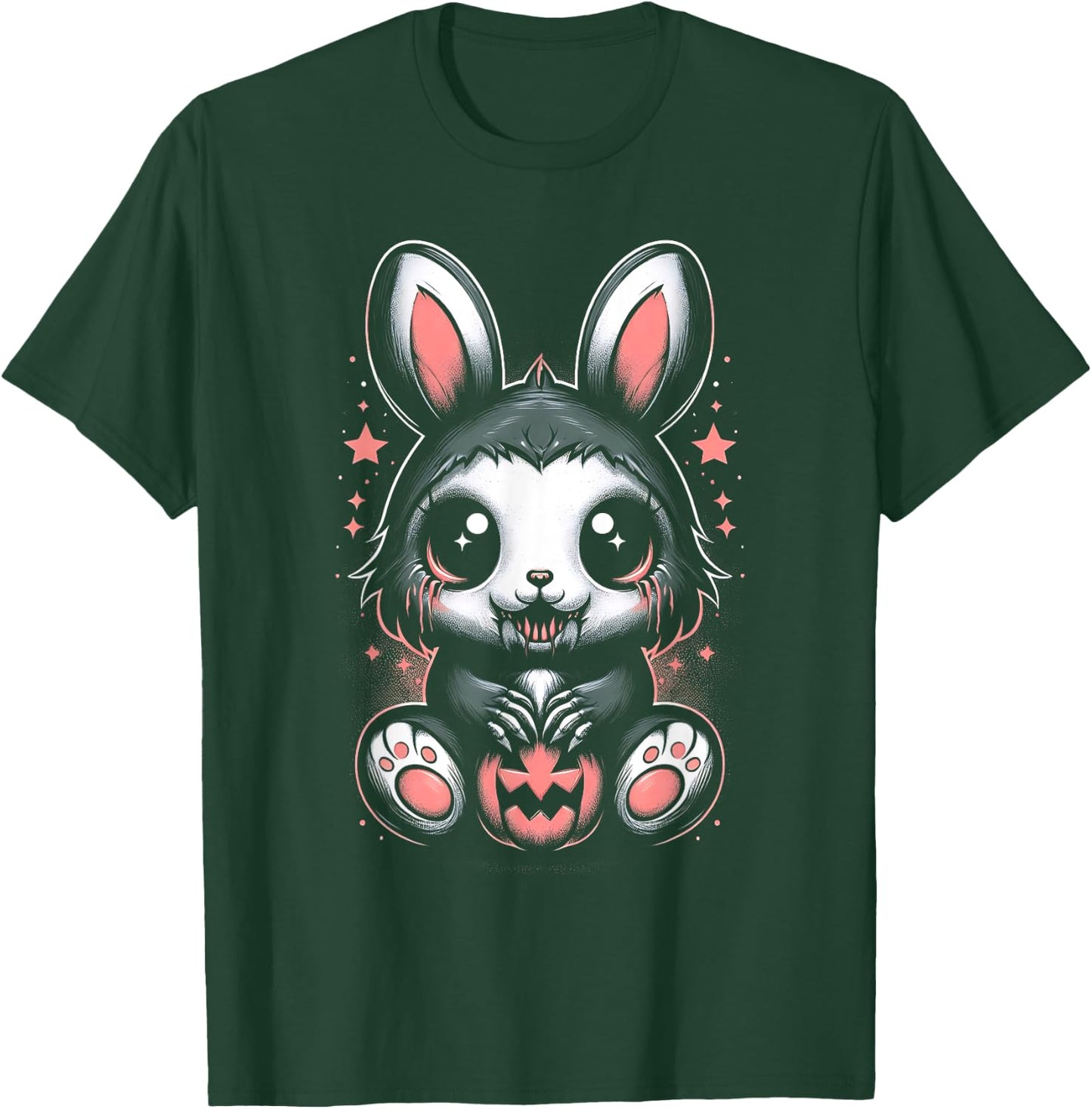 Creepy Cute Bunny Rabbit Alt Goth Grunge Horror Halloween T-Shirt - T-Shirt | Forest