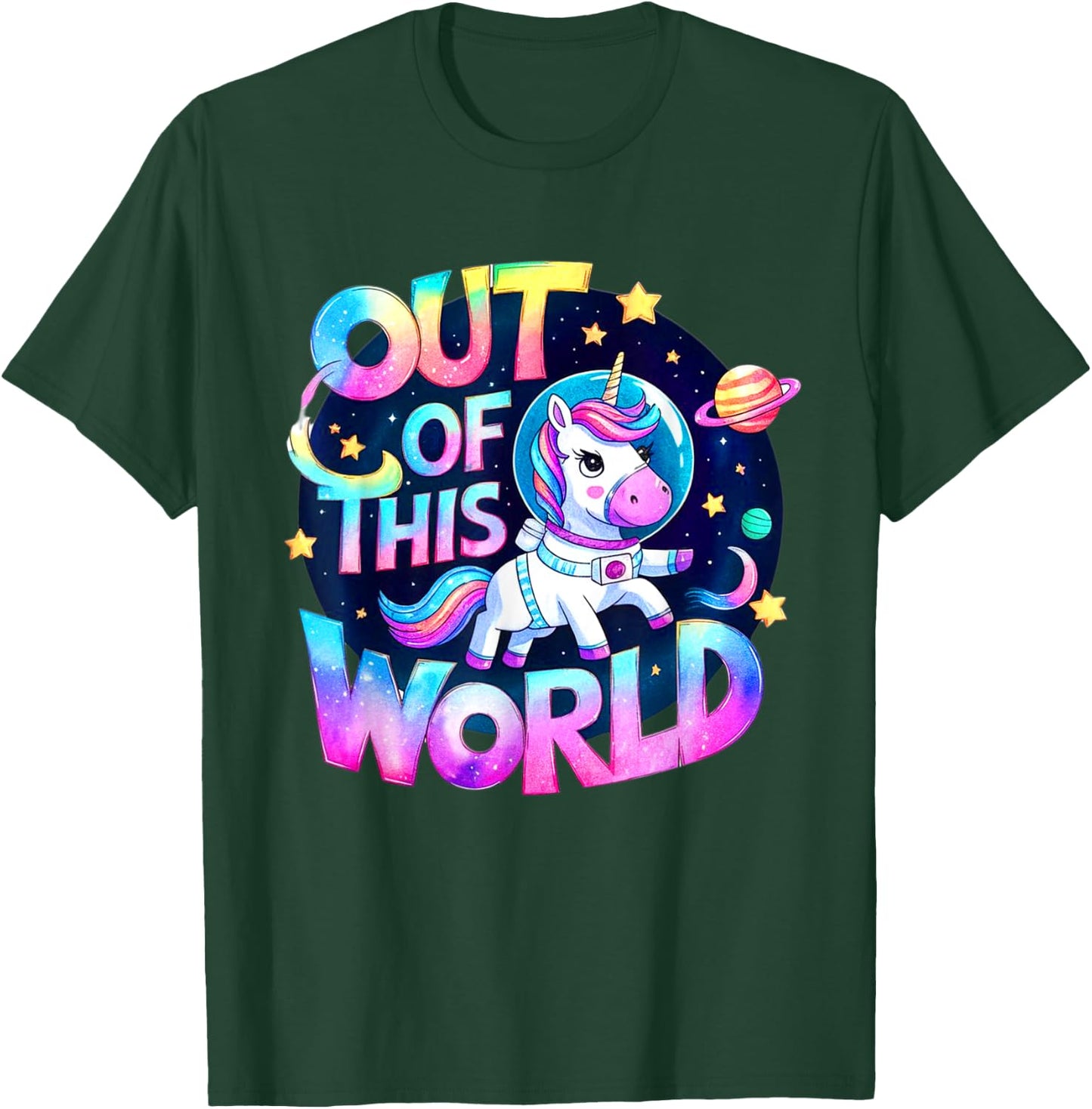 Aventure Kawaii Astronaute Licorne T-Shirt - T-Shirt | Forest