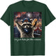 Just Here for The Wieners Funny Hotdog Raccoon 4th of July T-Shirt - T-Shirt | Forest