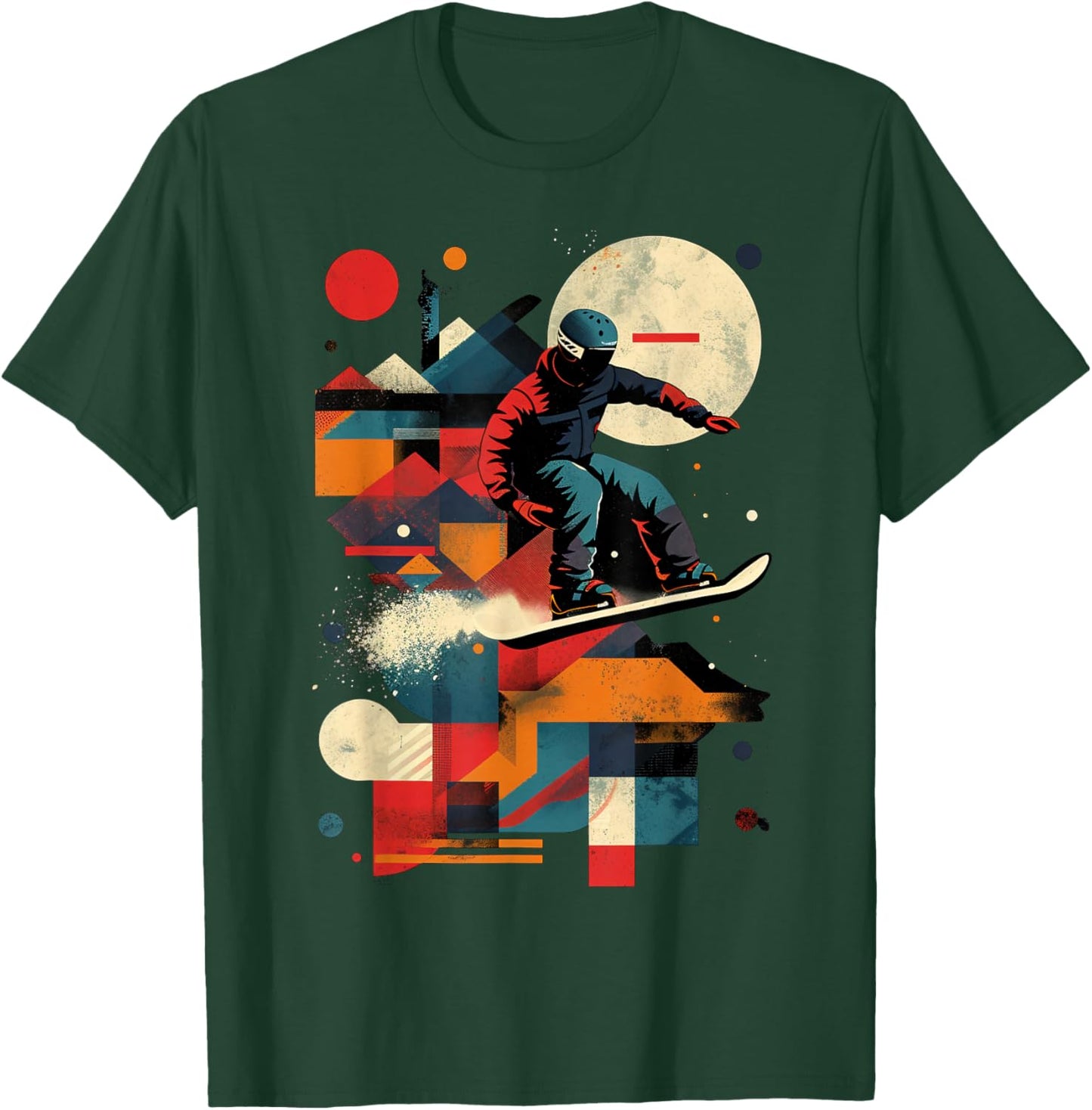 Artistic Snowboarder Men's and Women's Snowboarding Love , black T-Shirt - T-Shirt | Forest