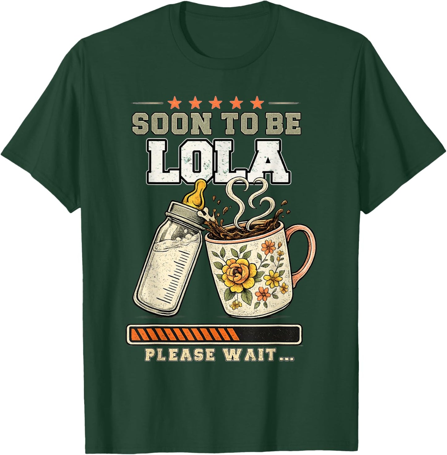 Soon to Be Lola, Expecting Grandmother, Baby Reveal T-Shirt - T-Shirt | Forest