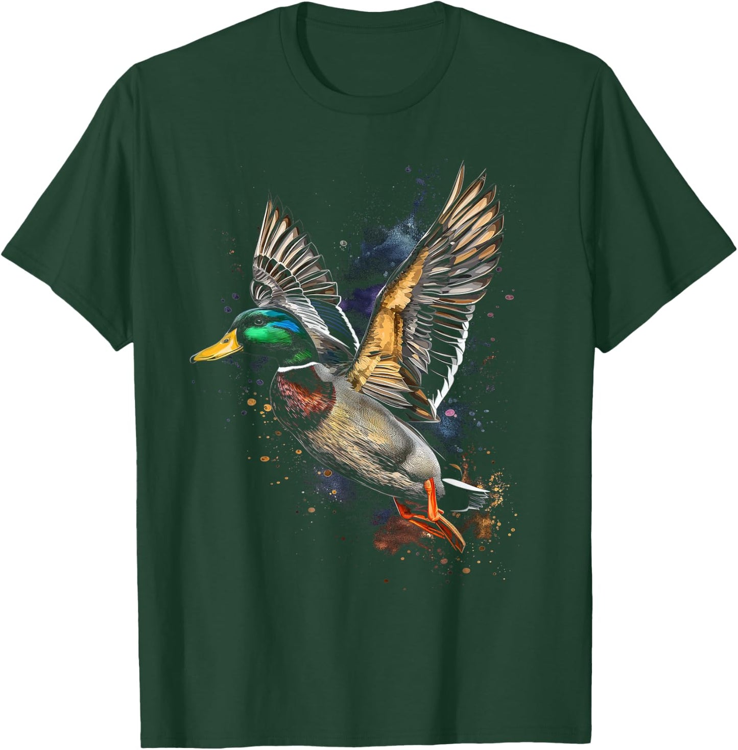 Duck Hunting Waterfowl Mallard Duck Hunter , Black, S T-Shirt - T-Shirt | Forest