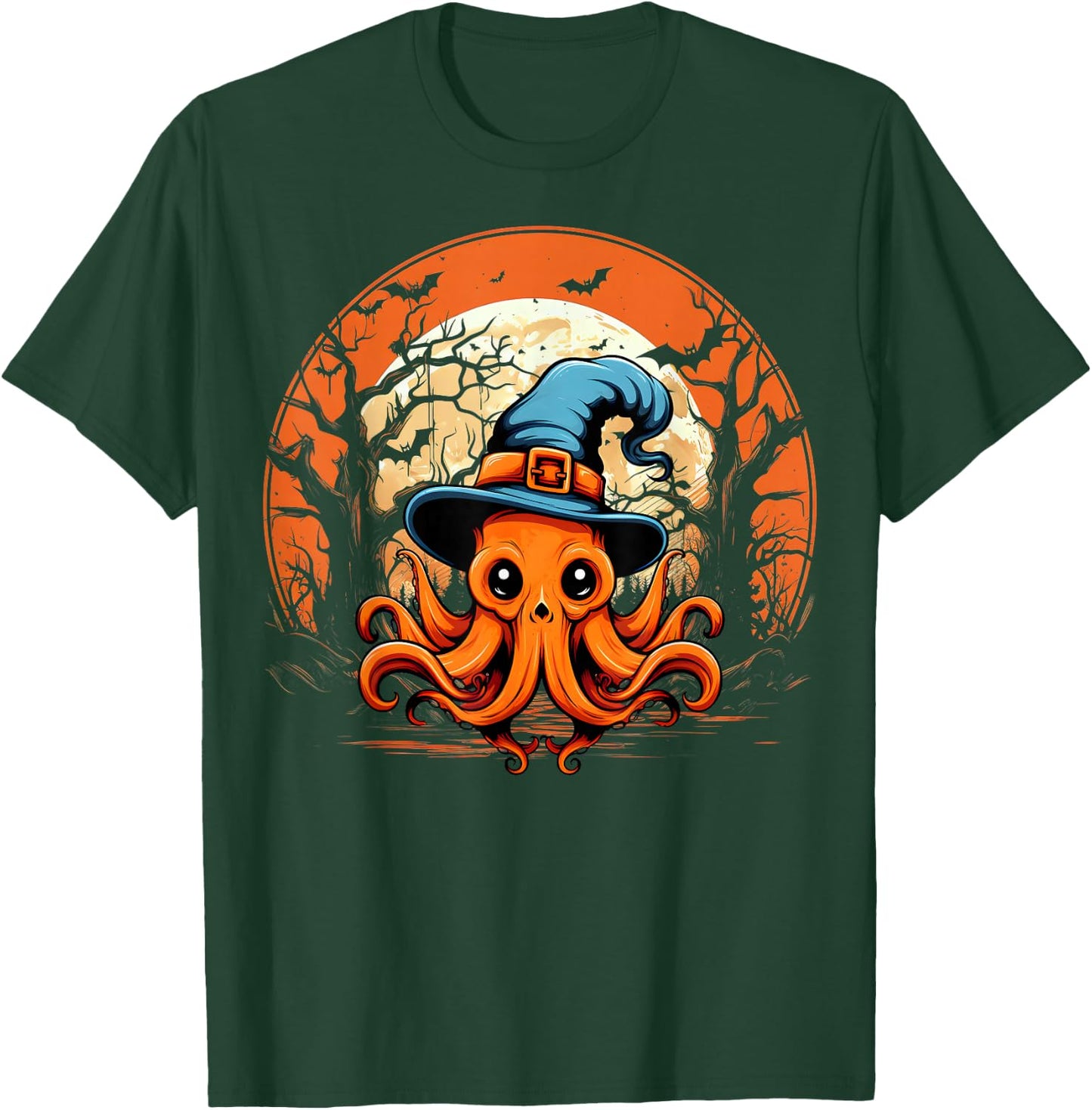 Octopus Lover - Octopus Halloween Spooky Ghost Costume Style T-Shirt - T-Shirt | Forest