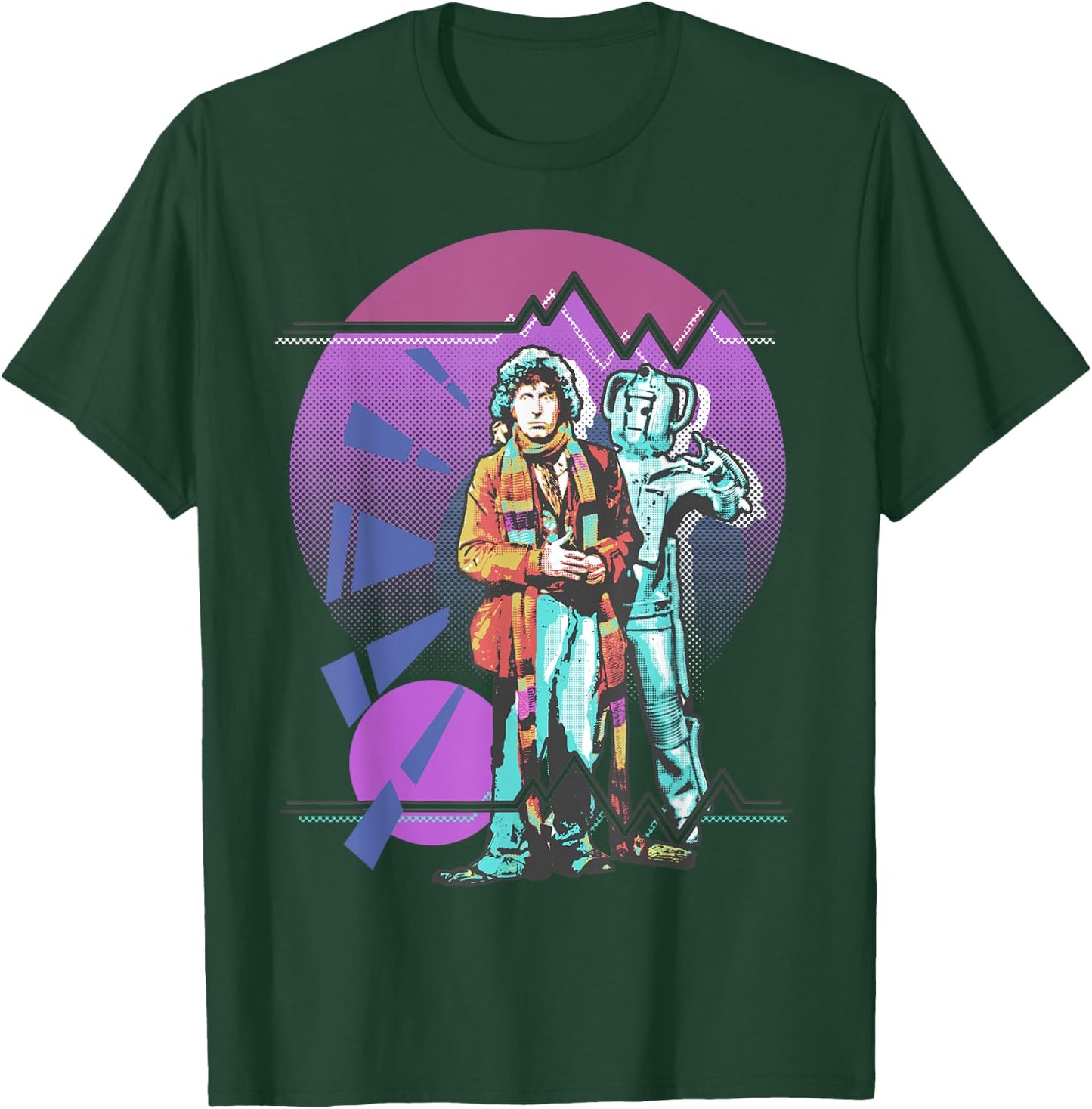 Pop Art 4th Doctor Baker Cosmic Time Travel Fan T-Shirt - T-Shirt | Forest