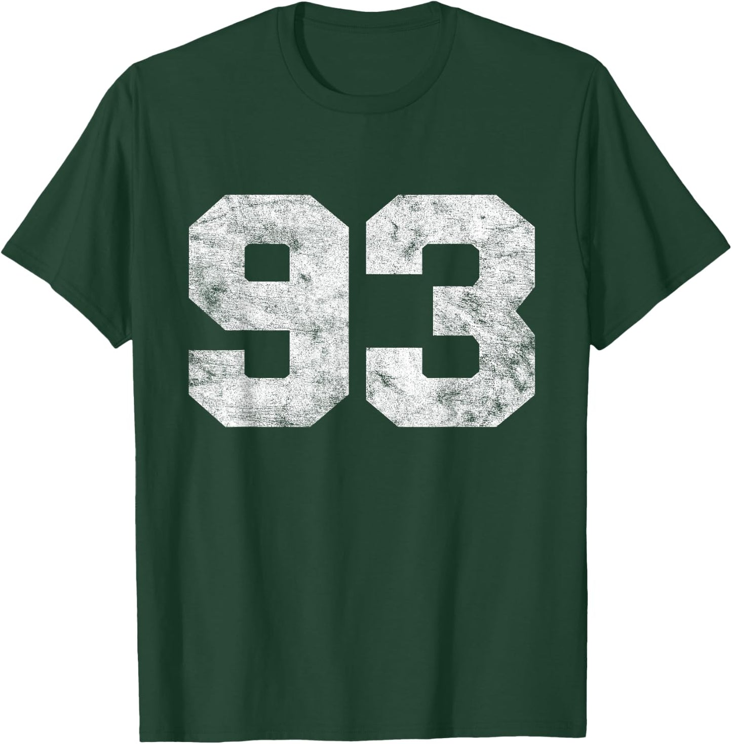 Vintage Lucky Number 93 Birthday Sports Player Team Athlete T-Shirt - T-Shirt | Forest