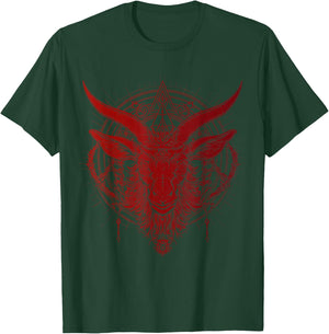 Baphomet Satanist Halloween Metal Head Satanic Goat T-Shirt - T-Shirt | Forest