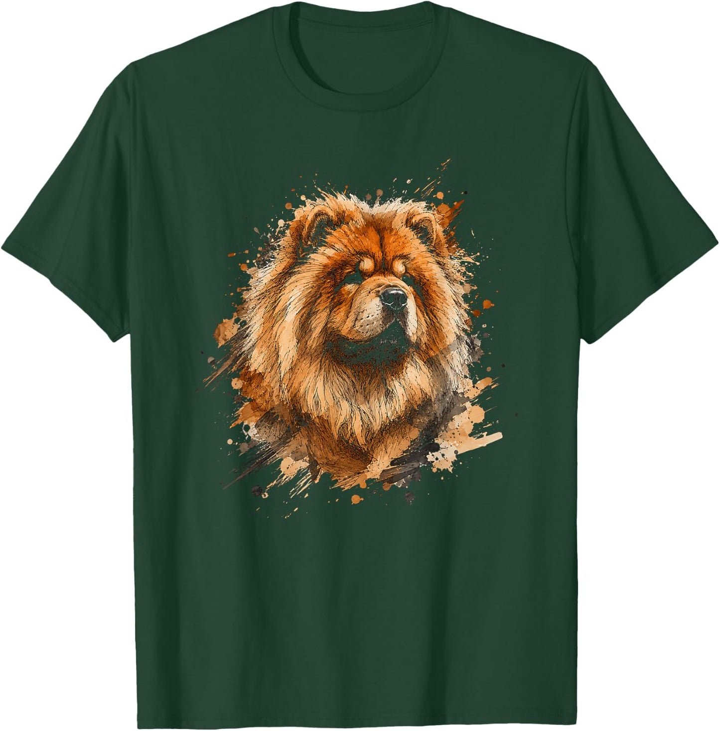 Abstract Chow Chow Artwork Design T-Shirt - T-Shirt | Forest