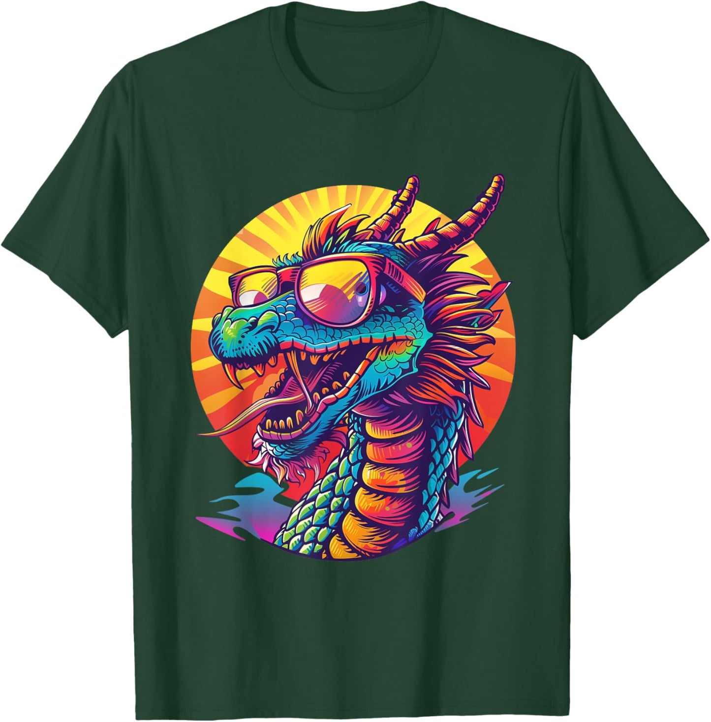 Mythical Shades: Dragon’s Day Out T-Shirt - T-Shirt | Forest