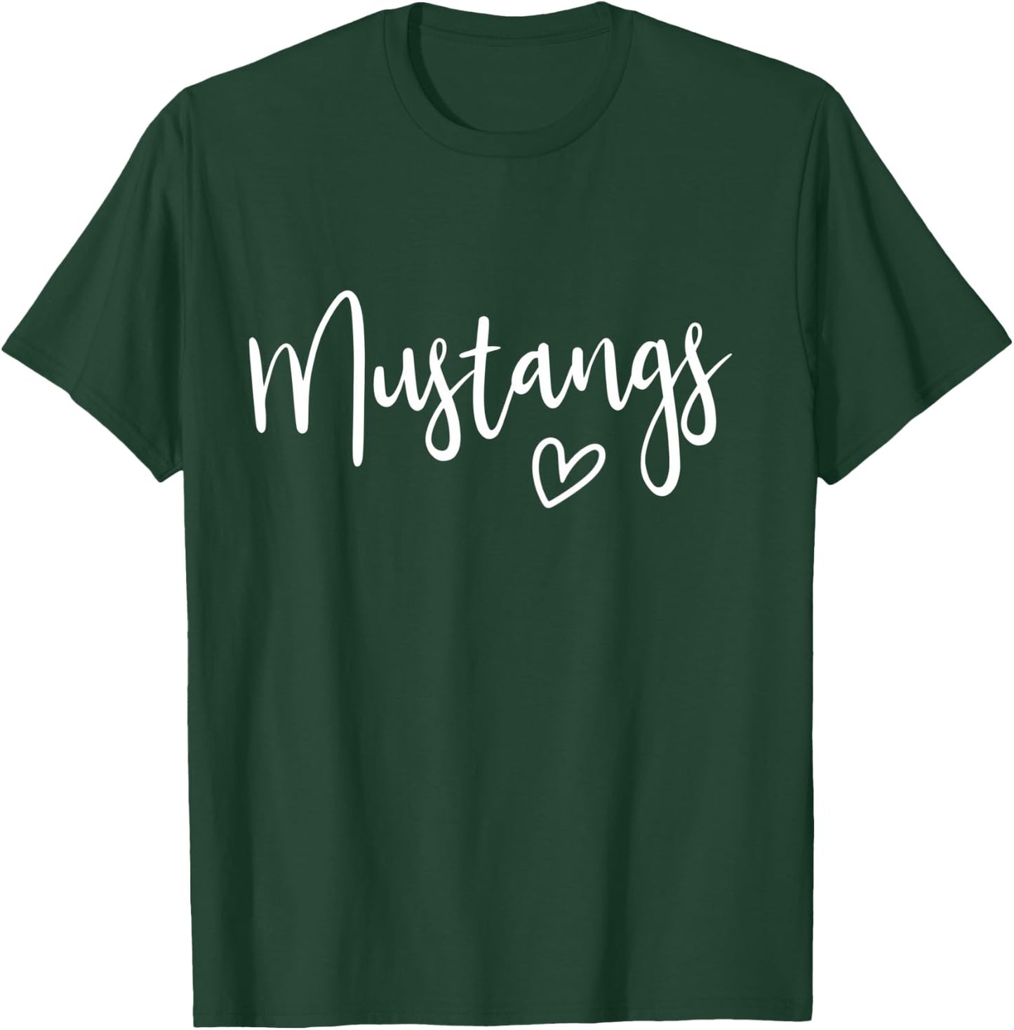 Team Spirit School Mascot Co. Women's Mustangs T-Shirt - T-Shirt | Forest