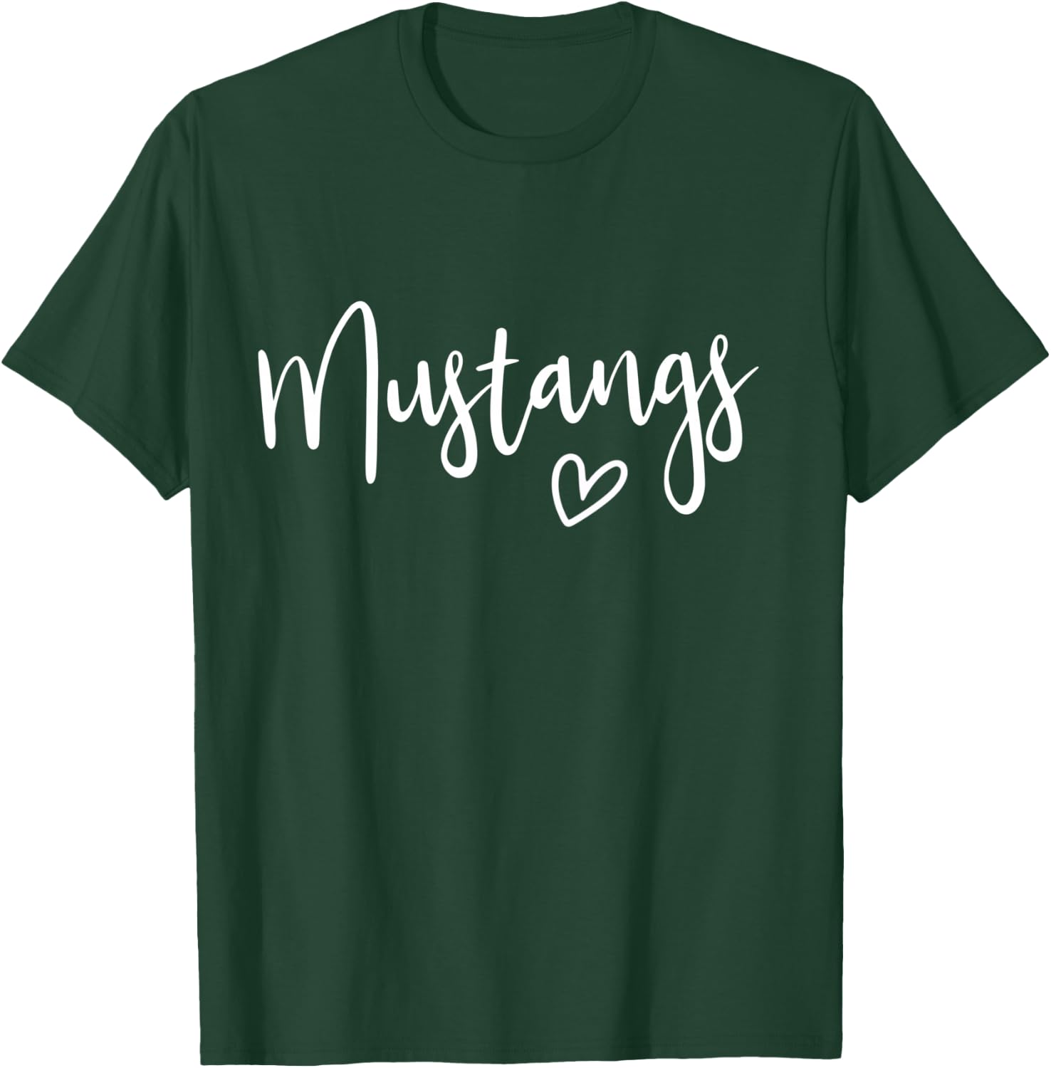 Team Spirit School Mascot Co. Women's Mustangs T-Shirt - T-Shirt | Forest