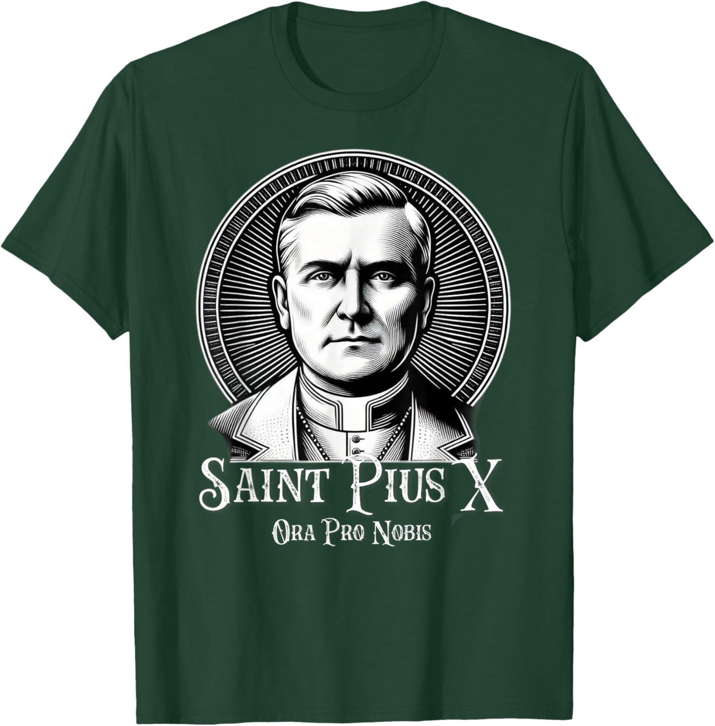 Pope St Pius X Traditional Latin Mass Catholic Saint T-Shirt - T-Shirt | Forest