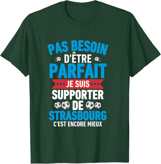 Strasbourg Football Strasbourg Funny Supporter Gift, Black, S T-Shirt - T-Shirt | Forest