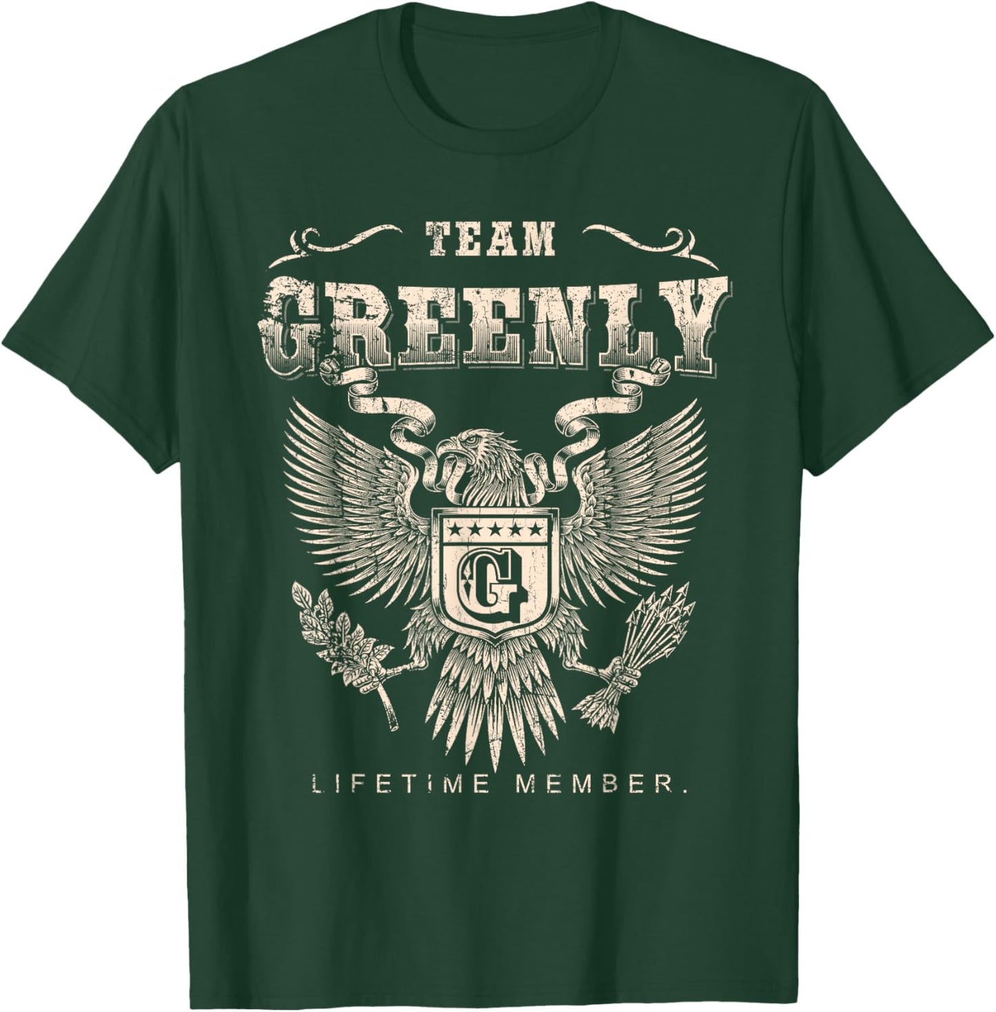 Team Greenly Lifetime Member - Greenly Name T-Shirt - T-Shirt | Forest