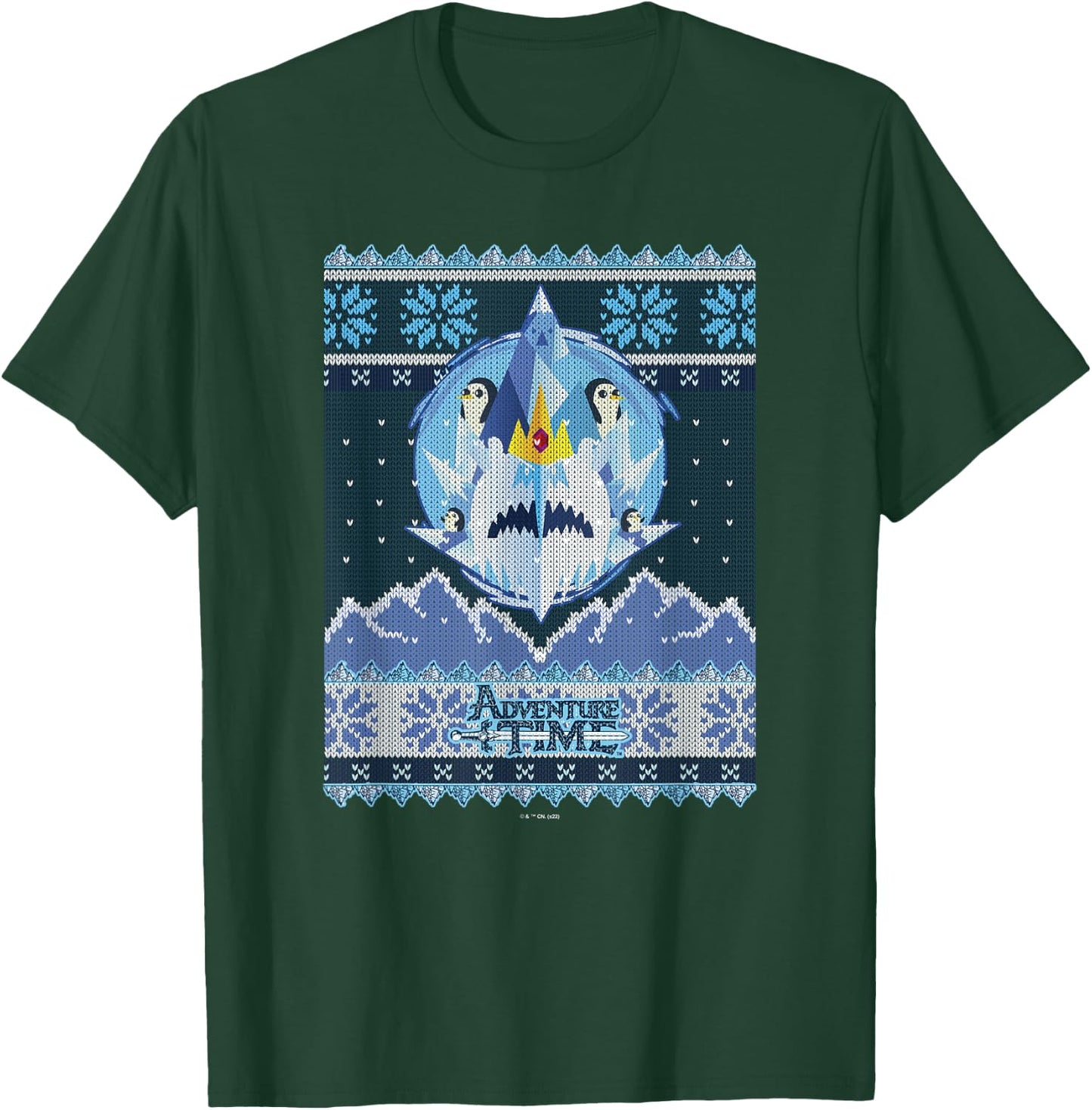 Adventure Time Christmas Ice King Ugly Sweater T-Shirt - T-Shirt | Forest