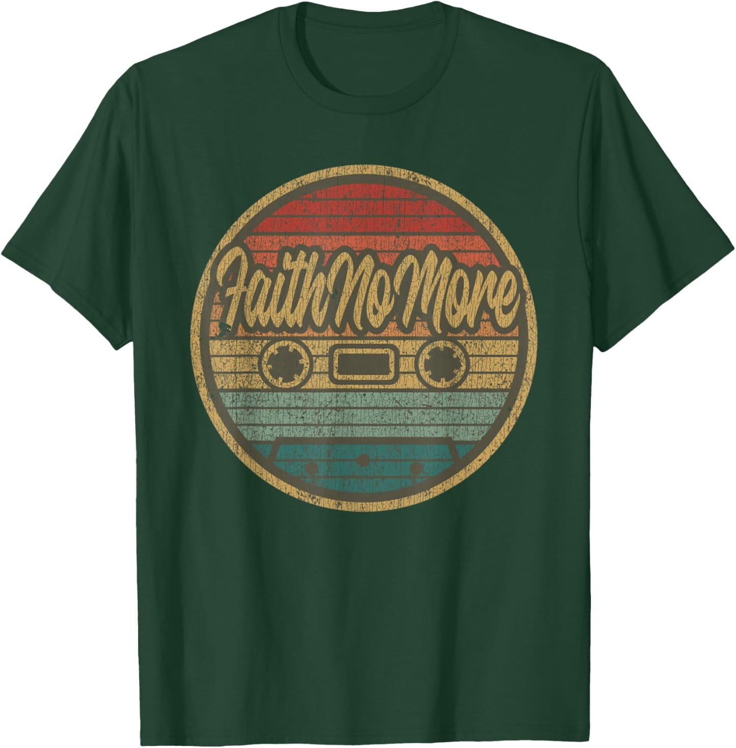 Vintage Faith No More Kassette Retro Circle Musiker T-Shirt - T-Shirt | Forest