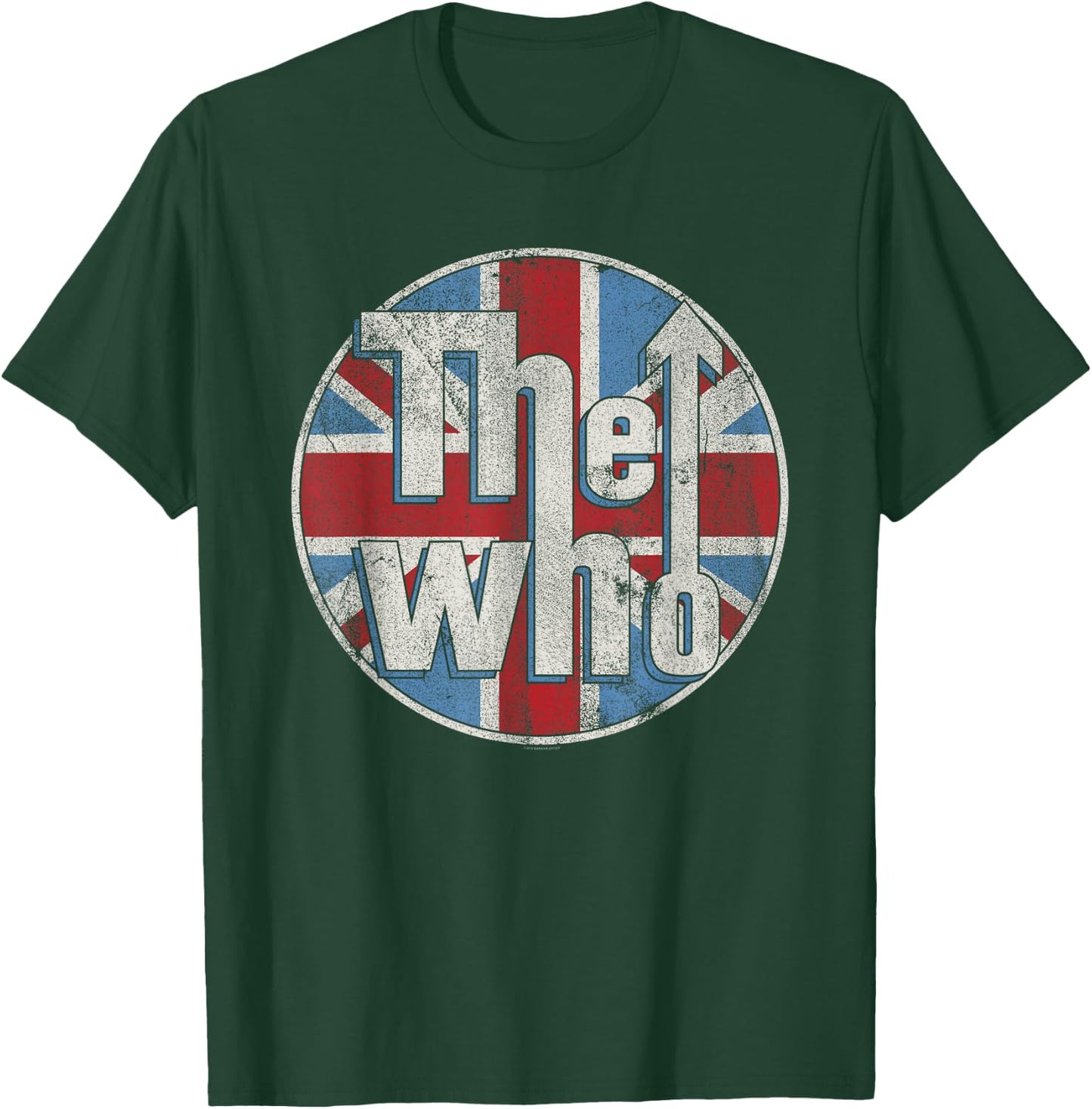 The Who Offizielles Union Jack Circle Logo im Used-Look T-Shirt - T-Shirt | Forest