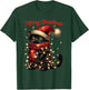 Christmas Outfit Cat with Christmas Lights Christmas , black T-Shirt - T-Shirt | Forest