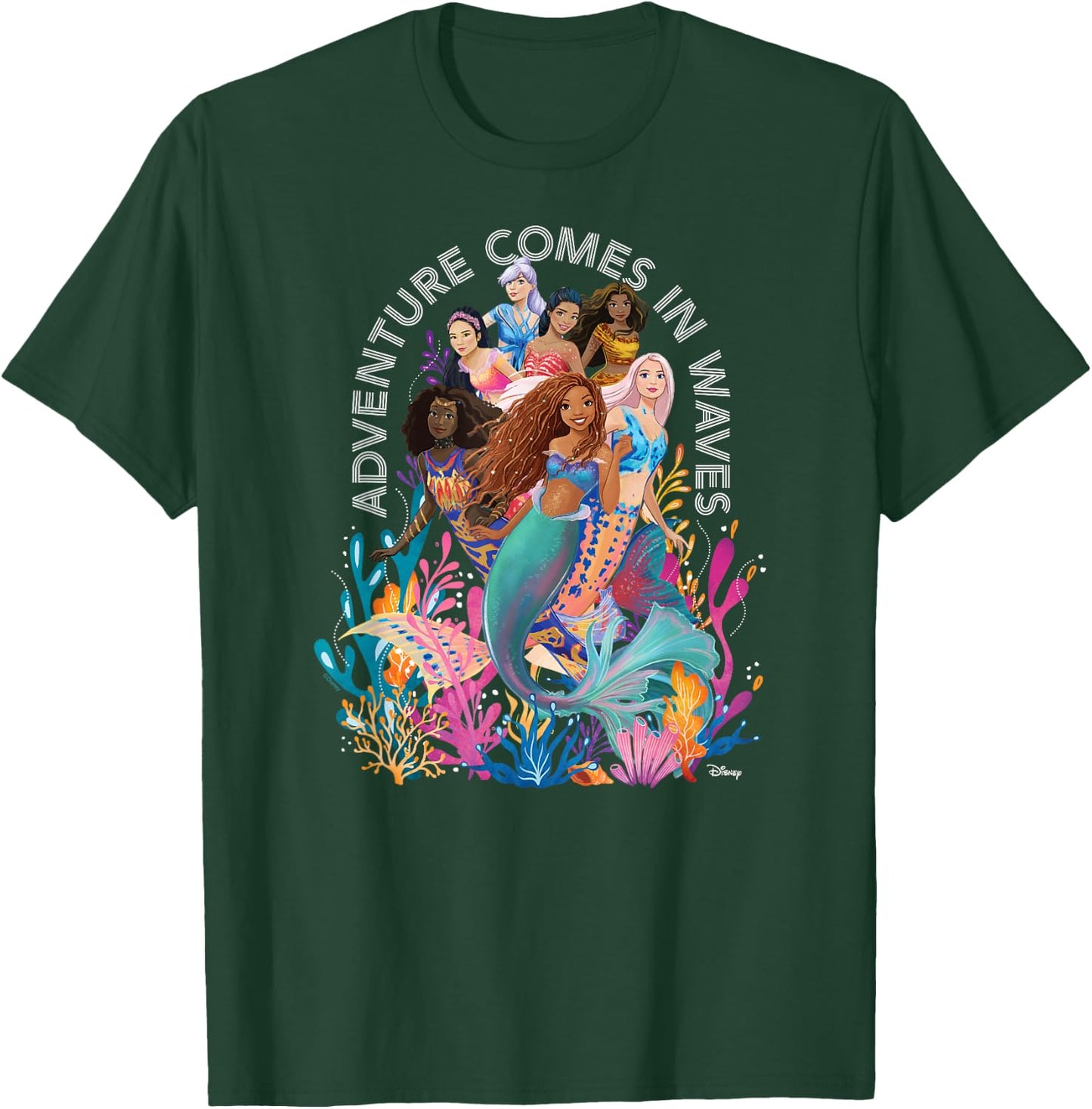 Little Mermaid - Adventure Comes In Waves T-Shirt - T-Shirt | Forest