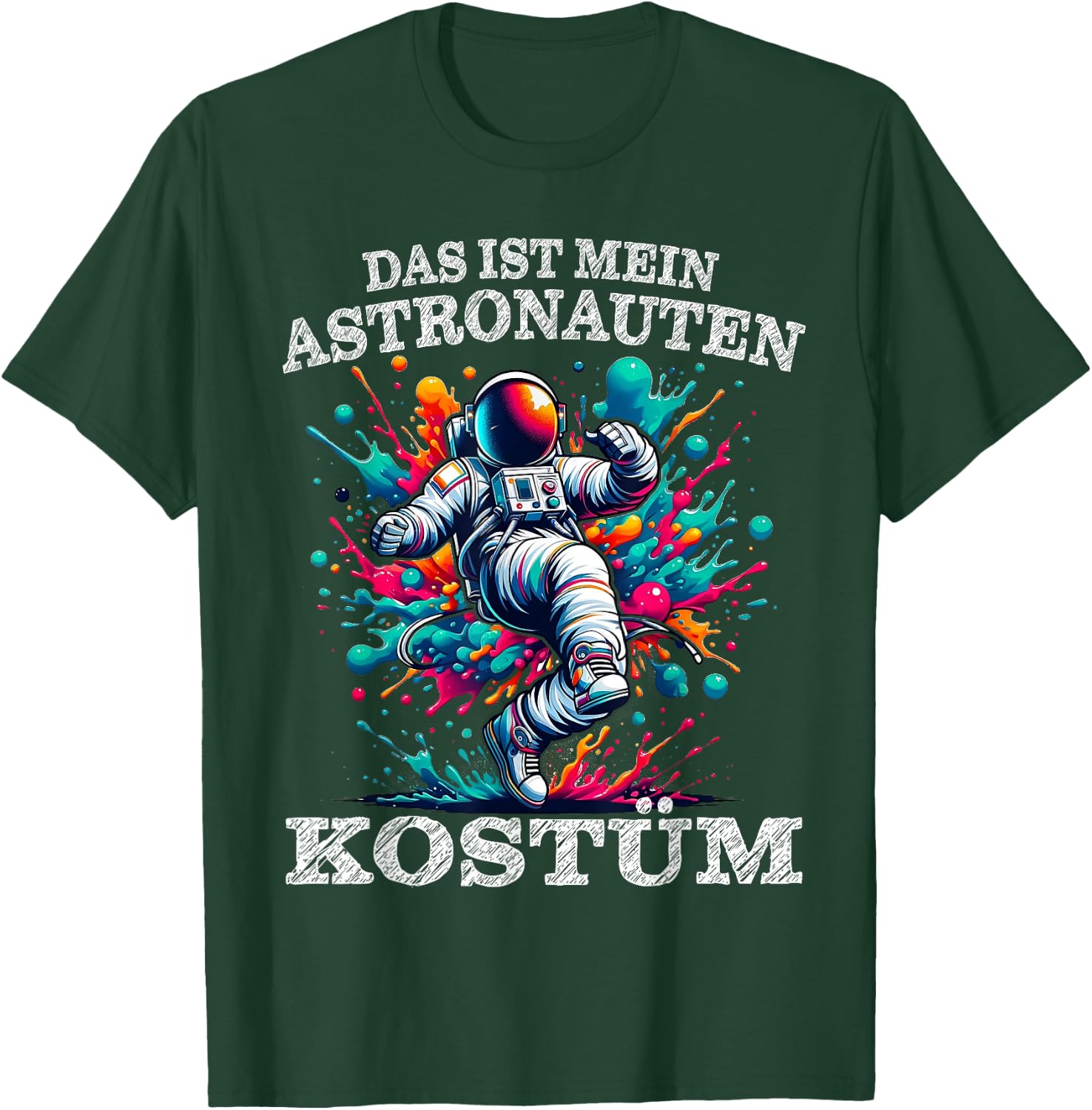 Carnival Space Suit Space Astronaut Costume Colourful , black T-Shirt - T-Shirt | Forest
