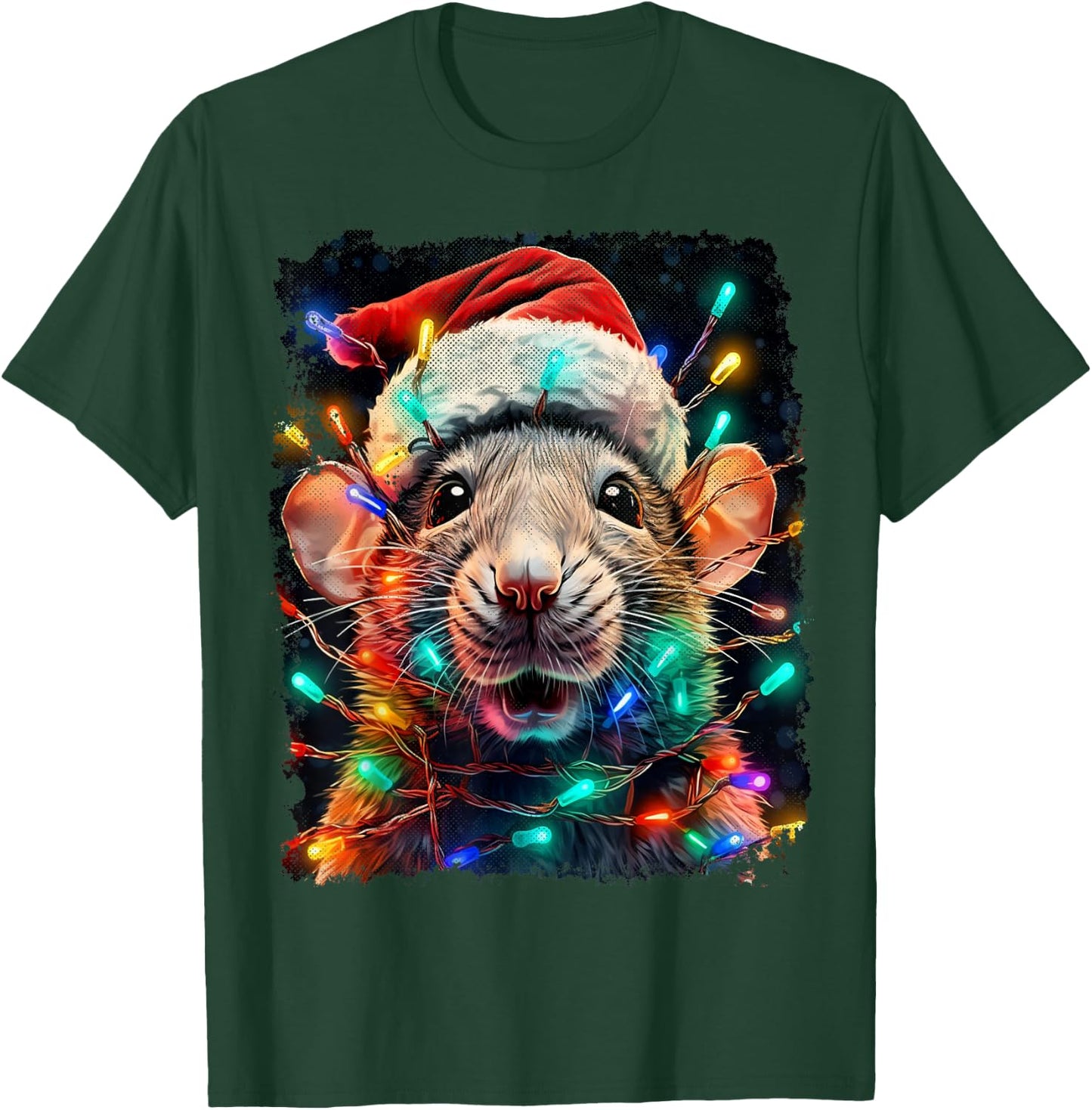 Vintage Rat Christmas T-Shirt - T-Shirt | Forest