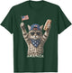 Funny America Cat Hotdog 4th of July US Flag Patriotic T-Shirt - T-Shirt | Forest