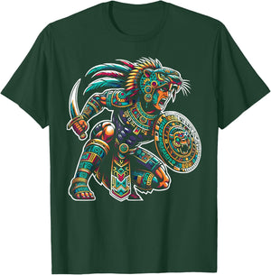 Aztec Jaguar Warrior Aztec Culture Mayan Indigenous T-Shirt - T-Shirt | Forest