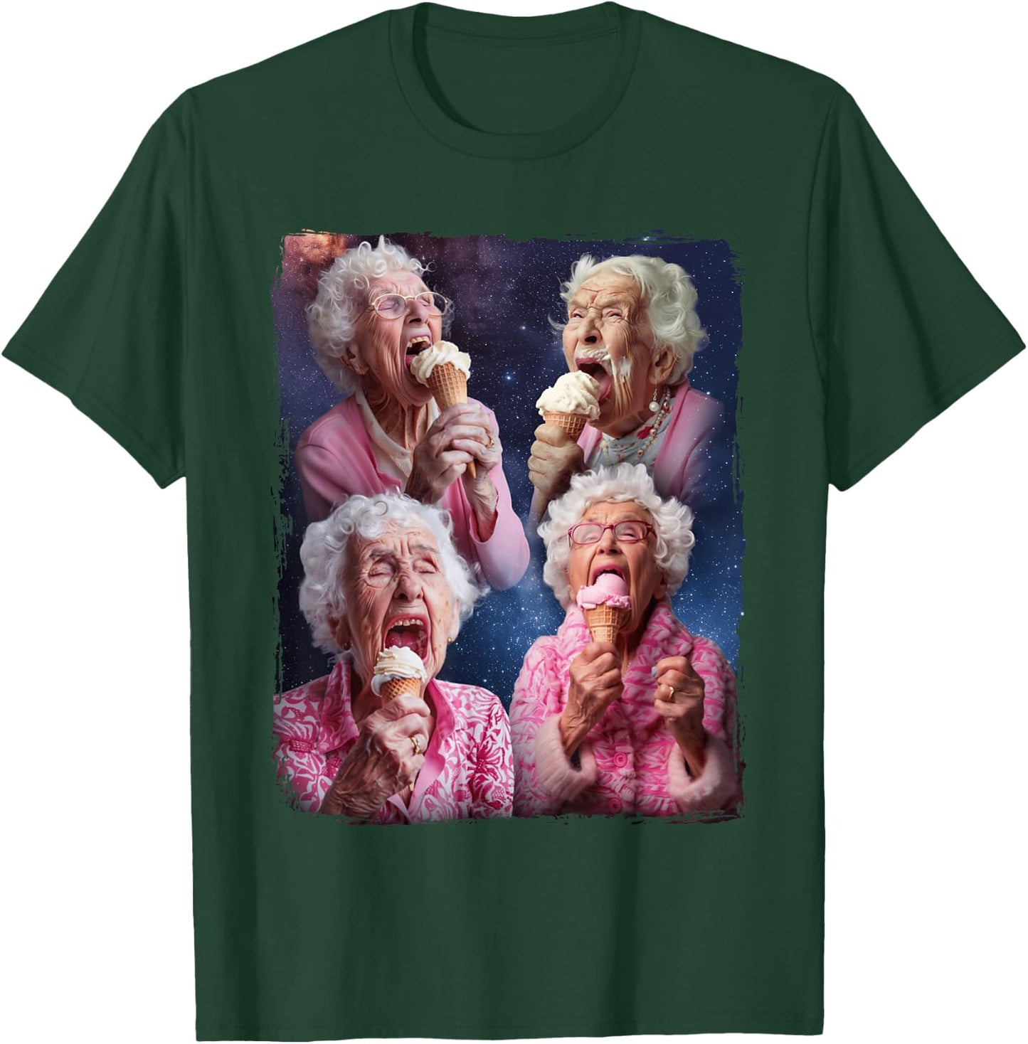 Grandma Licking Ice Cream T-Shirt - T-Shirt | Forest