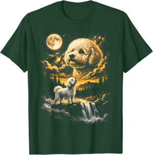 Bichon Frise Howling to The Moon T-Shirt - T-Shirt | Forest