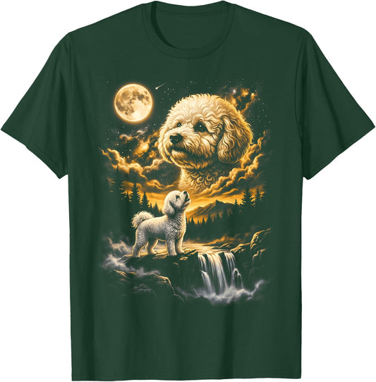 Bichon Frise Howling to The Moon T-Shirt - T-Shirt | Forest