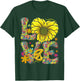 Flower Power Love Retro Hippie 60s 70s Peace , black T-Shirt - T-Shirt | Forest