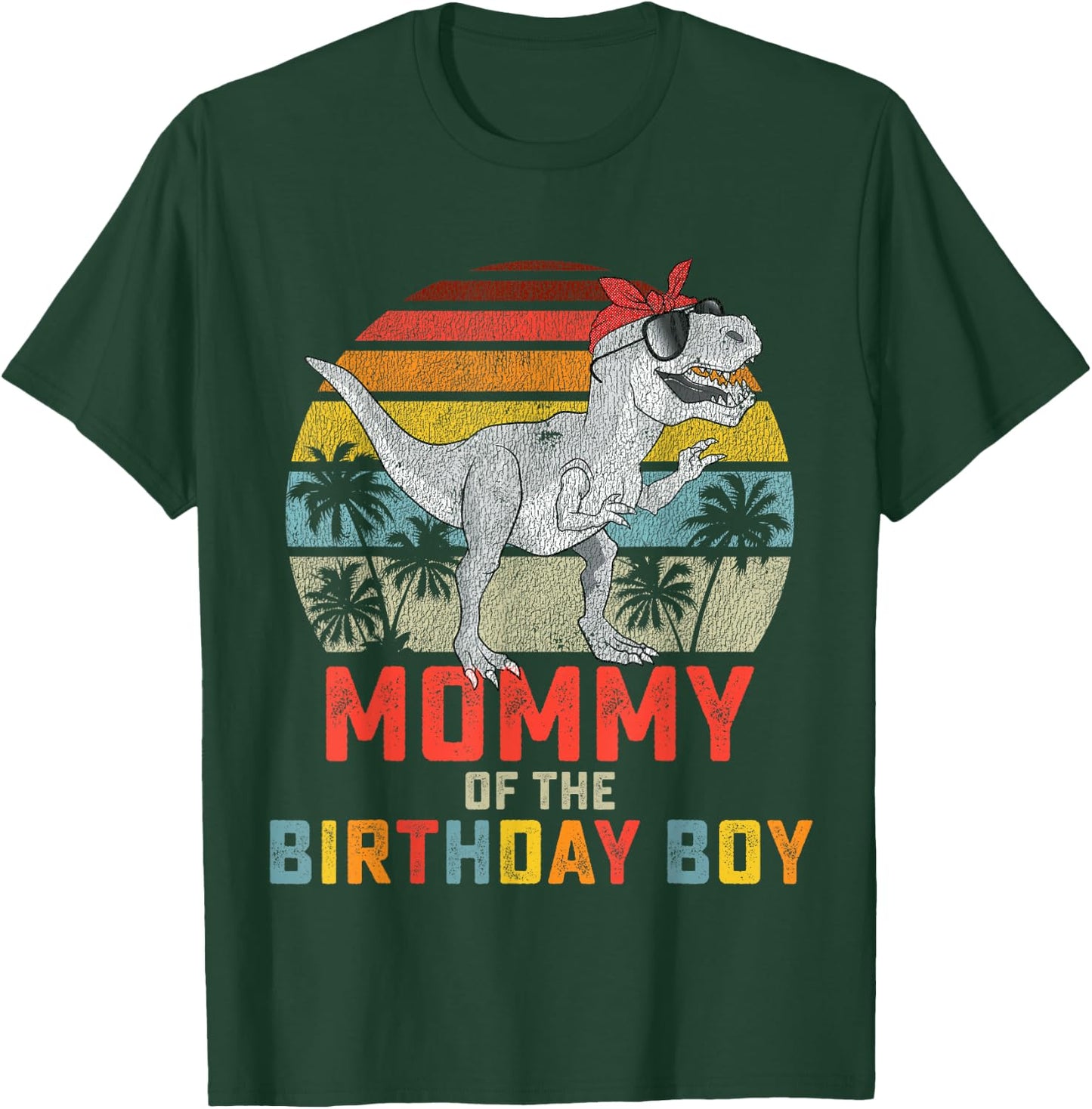 Mommy Dinosaur Birthday Boy Mom Matching Family Small T-Shirt - T-Shirt | Forest