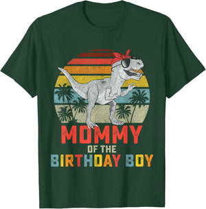 Mommy Dinosaur Birthday Boy Mom Matching Family Small T-Shirt - T-Shirt | Forest