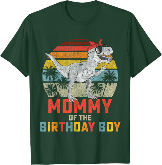 Mommy Dinosaur Birthday Boy Mom Matching Family Small T-Shirt - T-Shirt | Forest
