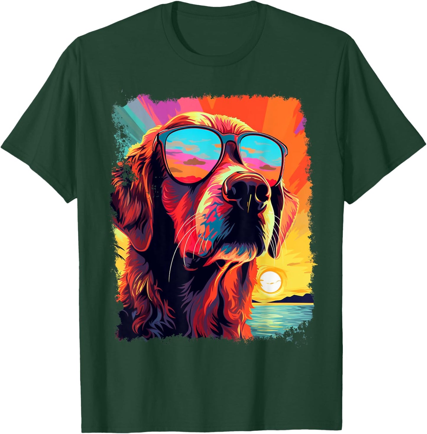 Golden Retriever Hawaiian T-Shirt - T-Shirt | Forest