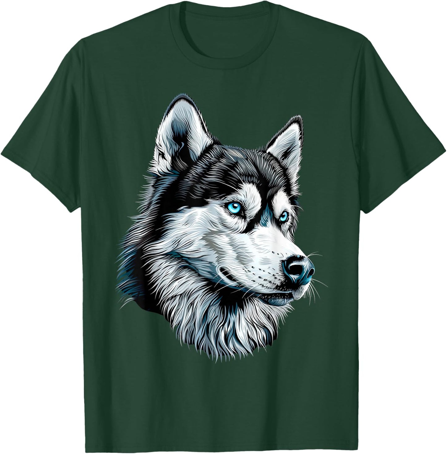 Husky Dog Lover Dog I Love Siberian Huskys , black T-Shirt - T-Shirt | Forest